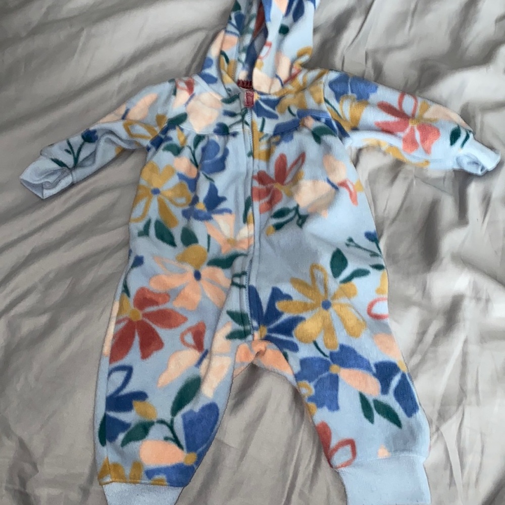 Warm onesie with a hood